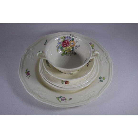 Vintage WWII 5 piece Minton England spring breakfast set for 1, English - Picture 7 of 8